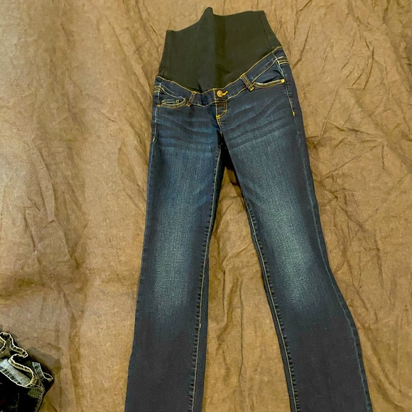 Thyme Maternity Dark Wash Jeans - Picture 1 of 5